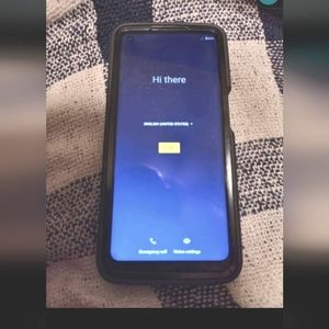 Moto G Power w/case (flowers)